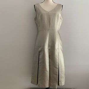 Lafayette 148 Oyster Metallic Dress